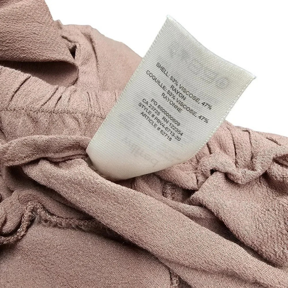 Aritzia Wilfred Womens Faun Pant Size Small Tie Back Crop  Wide Leg - Picture 9 of 9